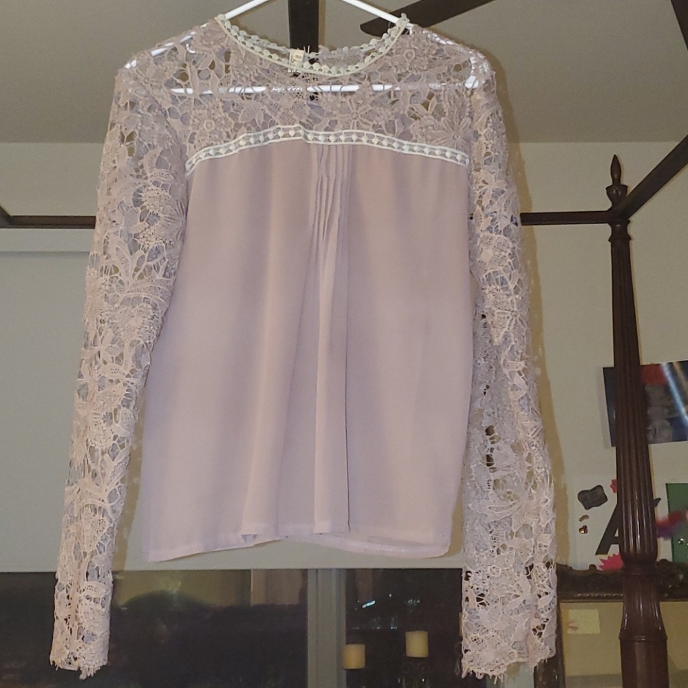 Lace sheer shirt